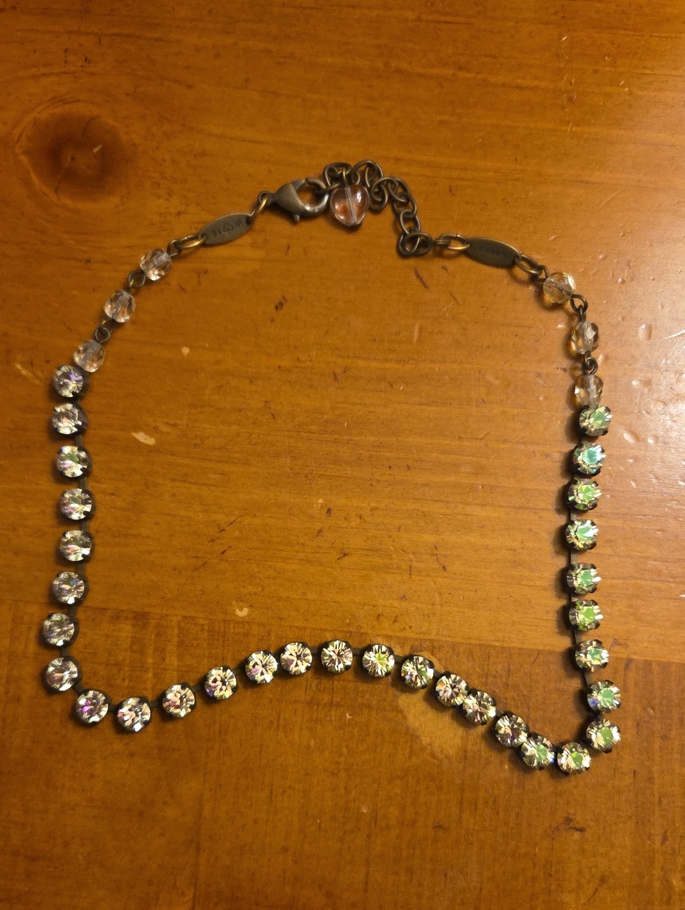 Crystal Sabika Tennis Necklace in Iridescent Green - Women Jewelry